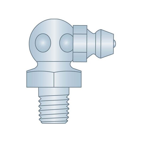 Heritage Industrial Grease Fitting, 1/4"-28SAE-LT 90D CS Z3 H1790Z3 - main